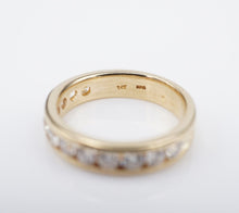 14k Gold Diamond Wedding Band Ring Half Eternity 1ctw Stacker Sz 6.5 RG4109