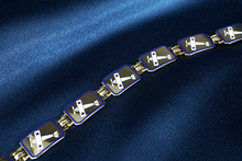 Circa 1915 14k Airplane Enamel Bracelet Yellow Gold 7" WWI w/ Plane Charm BG882