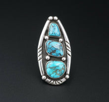 Kewa Santo Domingo Lorenzo Tortalita Sterling Turquoise Ring Size 9.5 RS3086