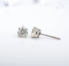 Diamond Stud Earrings 14k White Gold 1.2 carat Natural Round Brilliant EG2305