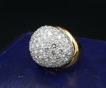 Pave Diamond Dome Ring 8 carat Platinum 18k Size 8 Massive Designer CO782