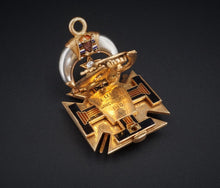 1915 Antique Knights Templar 32nd Degree Masonic Tri-fold 14k Commandery M1773