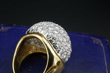 Pave Diamond Dome Ring 8 carat Platinum 18k Size 8 Massive Designer CO782