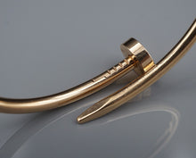 Cartier 18k Pink Gold Nail Bracelet Size 17 Juste un Clou New Style Auth BG940