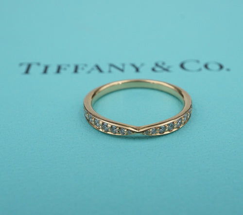 Tiffany & Co Harmony Diamond Band Ring 18k Yellow Gold Size 5 1.8mm w/Box RG4143