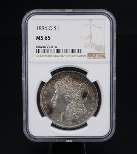1884-O Morgan $1 Dollar Silver Dollar Coin NGC MS65 New Orleans Spot Toned CN450