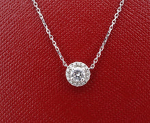 Cartier Diamond Halo Destinée Necklace Platinum Pendant 16.5" Card Pouch NG1506