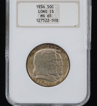 1936 Long Island Tercentenary Silver Half Dollar Coin NGC 50c MS65 CN354