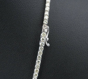 10 carat Diamond Tennis Necklace 14k White Gold 22" Stackable NG1072