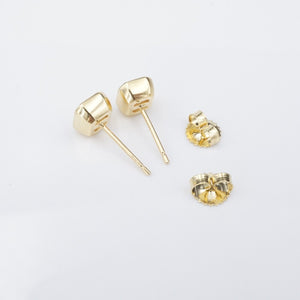 GIA Yellow Diamond Stud Earrings 2.26 ctw 18k Gold Radiant Natural VVS1 EG2410