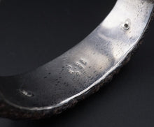 Designer Lou Guerin Alligator Cuff Bracelet Sterling Silver 8" Signed BS2909