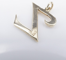 James Avery Large Script Initial Z Charm 14k Yellow Gold Retired 13/16" CHS1977