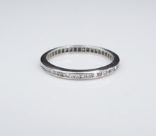 Antique Art Deco Platinum Diamond Wedding Eternity Band Ring Size 6 2mm RG3309