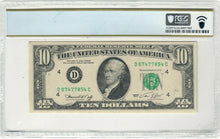 1974 Seq Federal Reserve Note $10 Missing Back Print Error Ch64 PPQ CO626E