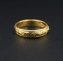 Ornate 24k Gold Stamped Band Ring Size 6.75 4mm 999 RG3376