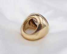 Designer Philippa Green Dome Rutile Quartz Ring Gold over Bronze Size 9 RS3503