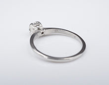 Petite 1930s Platinum Natural Diamond Solitaire Promise Ring Size 6 RG3519