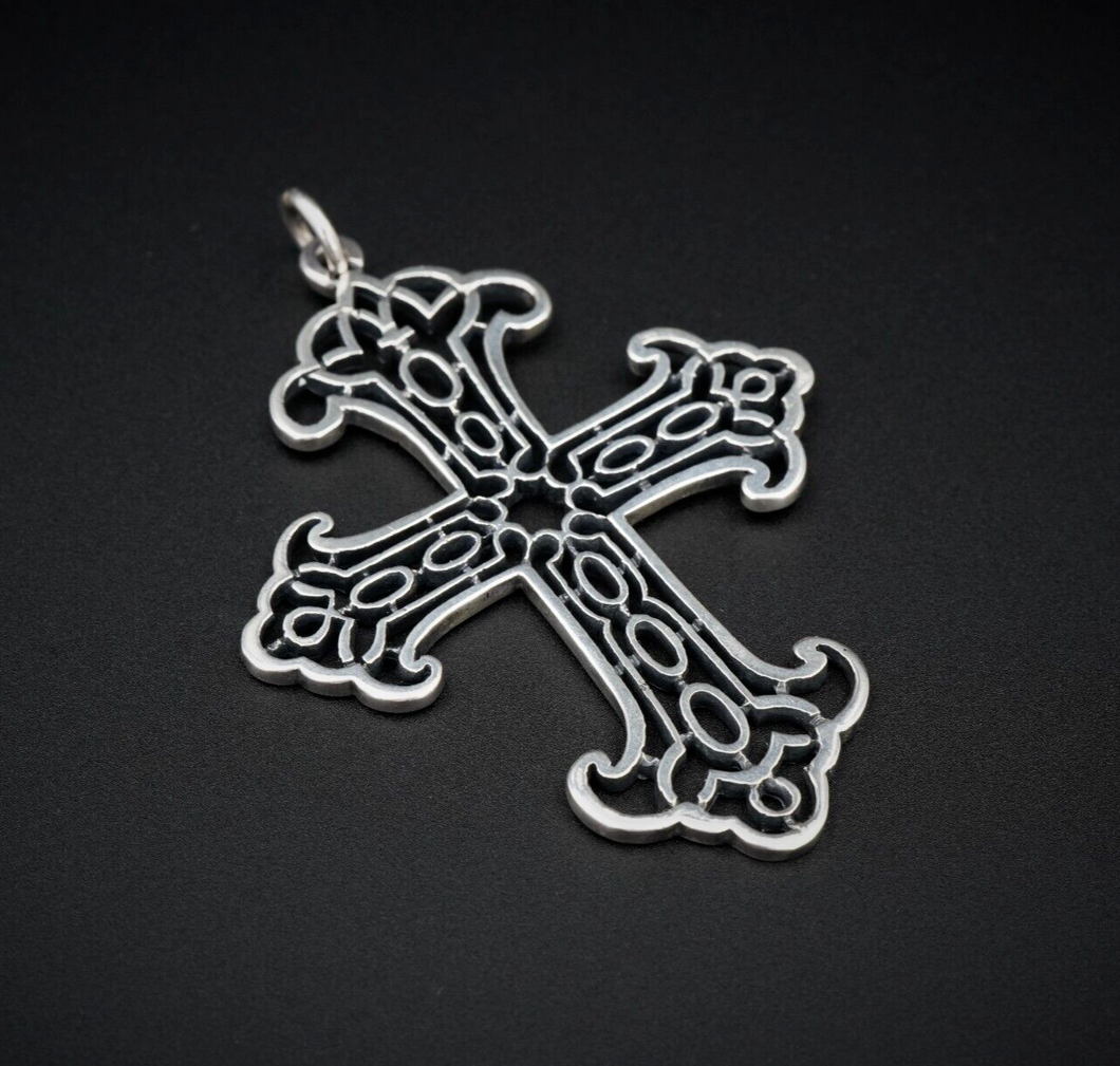 James Avery Hayden Cross Pendant Sterling Silver 2.25