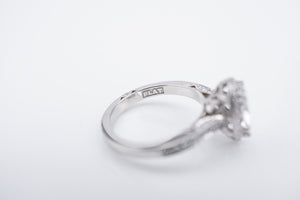 Tacori 1.5ct Pear Diamond Halo Engagement Ring GIA D SI1 Platinum Sz-6 CO1120