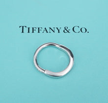 Tiffany & Co 18k White Gold Diamond Lock Ring Band Size 7.25 18 RG4356