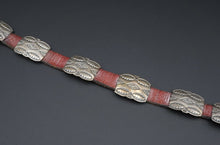 Navajo Andy Cadman Sterling Silver Leather Concho Belt 38" Stamped M1210