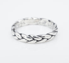 James Avery Braided Rope Band Ring Sterling Silver Retired Twisted Woven RS3470