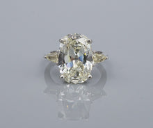 Antique Cushion Cut Natural Diamond Ring 3-Stone 4.42ct Center GIA SI1 CO1173