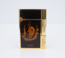Preowned DuPont Gold Columbus 1492 Lighter Vintage 2.5" /3000 M1939