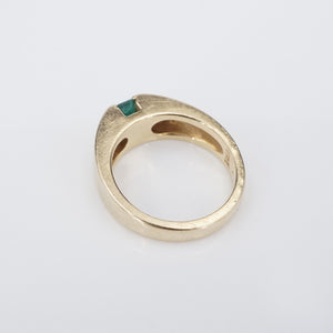 James Avery Meridian Birthstone Ring Lab Emerald 14k Gold Size 6 Retired RG4045