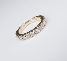 Helzberg 14k Yellow Gold 1ct Diamond Half Eternity Band Ring Size 6 RG3436