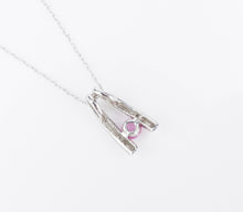 Pink Sapphire Platinum Pendant Necklace 18" Designer NG1452