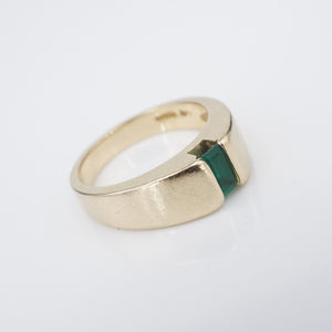 James Avery Meridian Birthstone Ring Lab Emerald 14k Gold Size 6 Retired RG4045