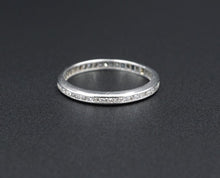 Antique Art Deco Platinum Diamond Wedding Eternity Band Ring Size 6 2mm RG3309