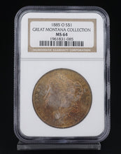 1885-O Morgan $1 Silver Dollar Coin NGC MS64 Great Montana Collection CN446