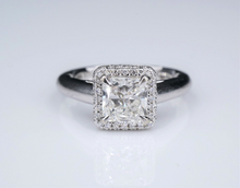 14k White Gold A Jaffe 1.5ct Radiant Cut Diamond Engagement Ring Size 6 RG3578