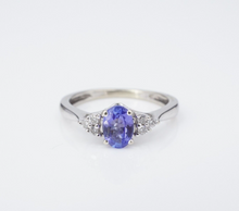 Tanzanite Diamond Cocktail Ring 10k White Gold Natural Size 5.5 RG4116