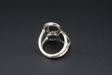 Ippolita Chimera Ring Diamond Halo Hematite Sterling Silver Size 7.5 RS3394