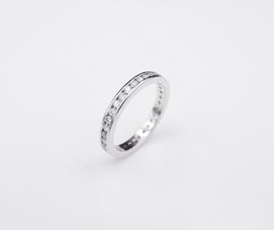 Platinum Eternity Band Diamond 1 carat Anniversary Wedding Ring Size 5.5 RG1947A