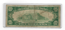 1928 Federal Reserve Bank New York $10 Note Redeemable in Gold Large 2 CN668
