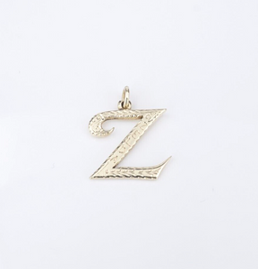 James Avery Large Script Initial Z Charm 14k Yellow Gold Retired 13/16" CHS1977