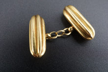 Antique French 18k Yellow Gold Fluted Barrel Cufflinks M1836