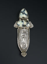 David Troutman Sterling Silver Variquoise Turquoise Brooch 3.3" OS604