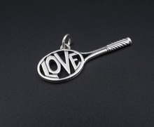 James Avery Love Tennis Racket Charm Sterling Silver Large 1.5" Retired CHS1949