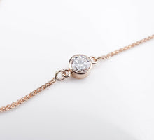 New 14k Rose Gold 0.25 carat Diamond Bolo Bracelet Adjustable 6-8" BG431