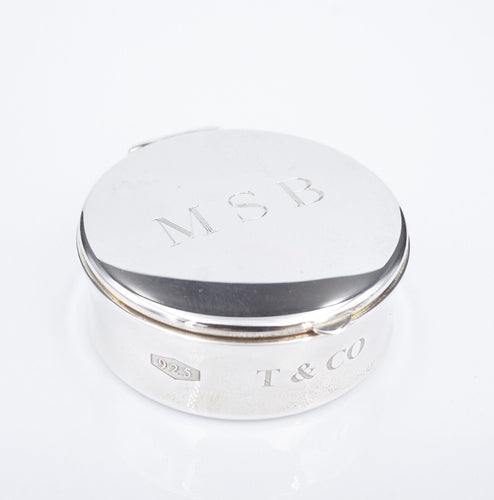 Vintage Tiffany & Co Sterling Silver 1837 Round Compass Engraved 1.7