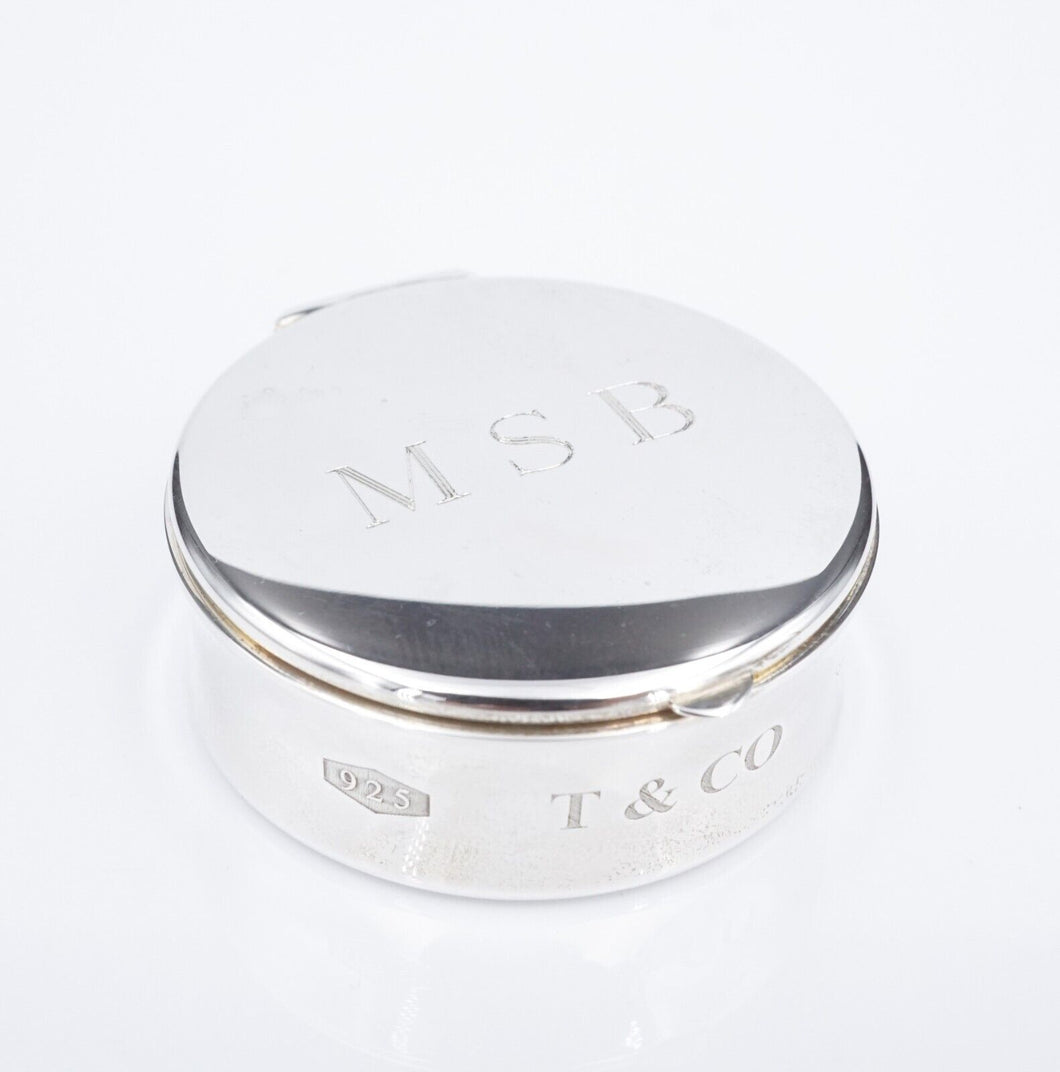 Vintage Tiffany & Co Sterling Silver 1837 Round Compass Engraved 1.7