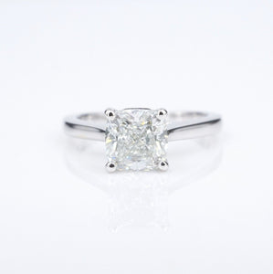 14k 1.72ct Diamond Engagement Ring Cushion Solitaire J VS2 GIA Size 5.75 RG4151