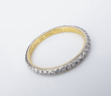 Platinum 24k Gold Diamond Eternity Band Ring Erstwhile Zephyr Sz 5.5 RG4366