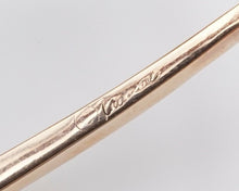 Massive Artisan 14k Rose White Gold Pearl Bangle Modernist Bracelet 7" 67g BG221