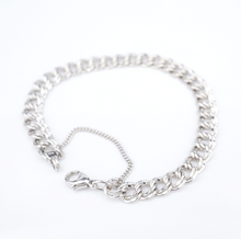 James Avery Light Double Curb Charm Bracelet Sterling Silver Size Medium BS2968